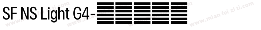 SF NS Light G4字体转换